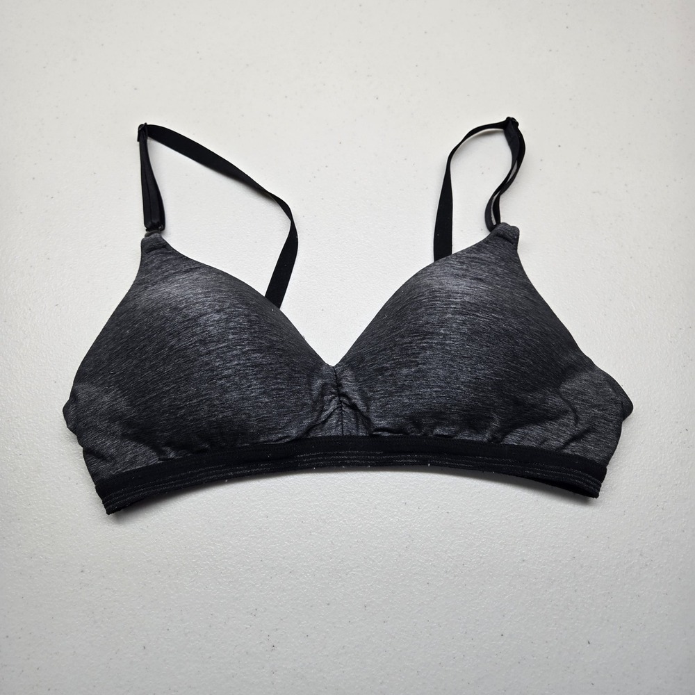 Worners Women Bra 36C Gray Heather Wireless Strap Adjustable‎